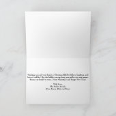 Groene Dekenkat Vrolijk Kerstfeest Oranje Kitten Feestdagen Kaart (Binnen)