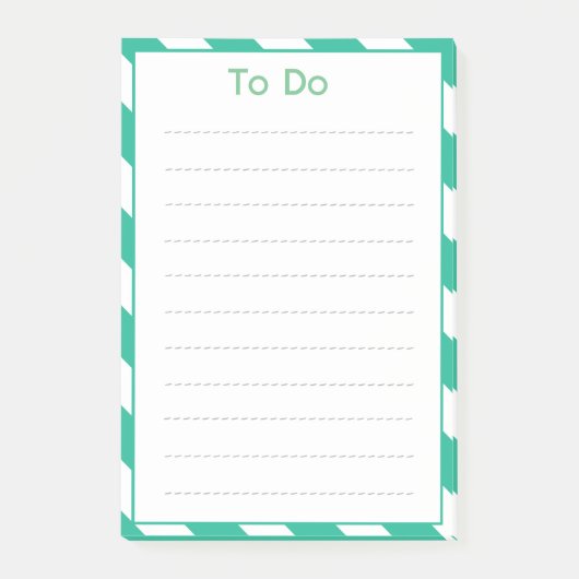 Groene deklettenstrepen om lijst te doen post-it® notes (Voorkant)