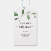 Groene Delight Eucalyptus Baby Shower  Cadeaulabel (Voorkant)