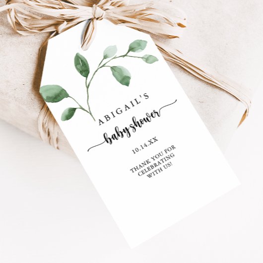 Groene Delight Eucalyptus Baby Shower  Cadeaulabel