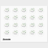 Groene Delight Eucalyptus Baby Shower Favor Ronde Sticker (Vel)