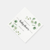 Groene Delight Eucalyptus Baby shower servetten (Hoek)
