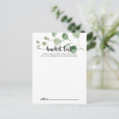 Groene Delight Eucalyptus Bruiloft Bucket List Kaa Briefkaart (Staand voorkant)