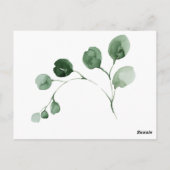 Groene Delight Eucalyptus Bruiloft Bucket List Kaa Briefkaart (Achterkant)