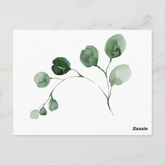 Groene Delight Eucalyptus Bruiloft Bucket List Kaa Briefkaart (Achterkant)
