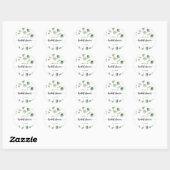 Groene Delight Eucalyptus Bruiloft Feest Favor Ronde Sticker (Vel)