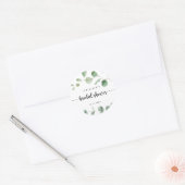 Groene Delight Eucalyptus Bruiloft Feest Favor Ronde Sticker (Envelop)