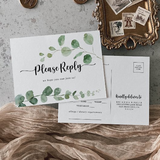 Groene Delight Eucalyptus Menu Keuze RSVP