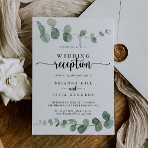 Groene Delight Eucalyptus Trouwreceptie  Kaart