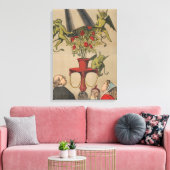 Groene demonen verwijderen Hoesje uit boeket van R Canvas Afdruk (Insitu (Woonkamer))