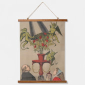 Groene demonen verwijderen Hoesje uit boeket van R Hangend Wandkleed (Voorkant)