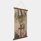 Groene demonen verwijderen Hoesje uit boeket van R Hangend Wandkleed (Gebogen)