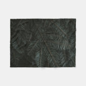 Groene denboombladeren fleece deken (Voorkant (Horizontaal))