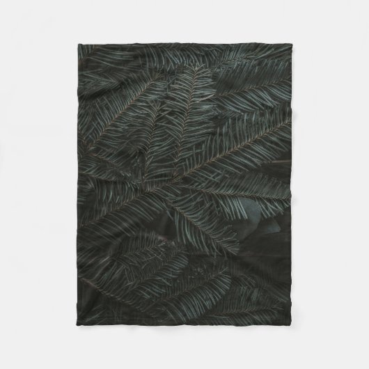 Groene denboombladeren fleece deken (Voorkant)