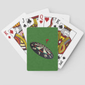 Groene denim darts bestemming Bullseye, Pokerkaarten (Achterkant)