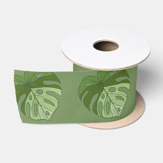 Groene denim satijnen lint (Spoel)