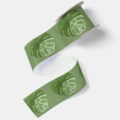 Groene denim satijnen lint (Achterkant)