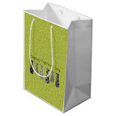 Groene denim Stropdassen Happy Fathers Day DAD Medium Cadeauzakje (Achterkant Gekanteld)