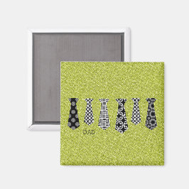 Groene Denim Zwarte Stropdassen DAD Kantoor Boss Magneet