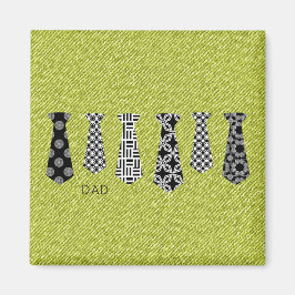 Groene Denim Zwarte Stropdassen DAD Kantoor Boss Magneet