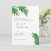 Groene dennen Bossen Waterverf | Bruiloft Kaart (Staand voorkant)