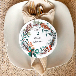 Groene dennen eucalyptus dennenappel krans naamlab kaart