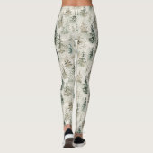 Groene dennen kerstbomen leggings (Achterkant)