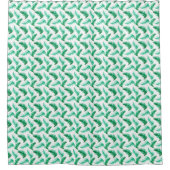 Groene dennen watercolor kunst douchegordijn (Voorkant)