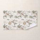 Groene dennenappels herten Kerstmis Bad Handdoek (Handdoek)