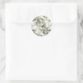 Groene dennenappels Kerstmis Ronde Sticker (Tas)