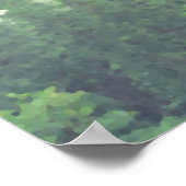 Groene dennenbomen 29 Tafel Trouwzaalstoelindeling Poster (Hoek)