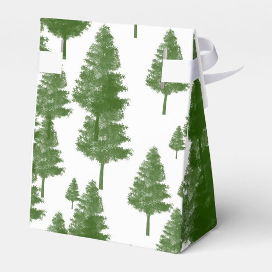 Groene dennenbomen Bos Party Favor Boxen Bedankdoosjes (Achterkant)