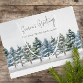 Groene dennenbomen Kerstmis gepersonaliseerd Groot Cadeauzakje