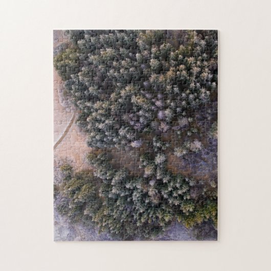 Groene dennenbomen legpuzzel (Verticaal)