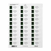 Groene dennenboom Happy Etiket (Full Sheet)