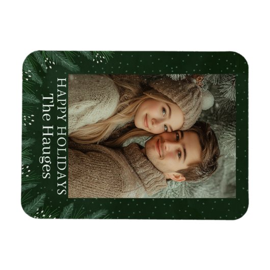 Groene dennenboom Happy Magneet (Horizontaal)