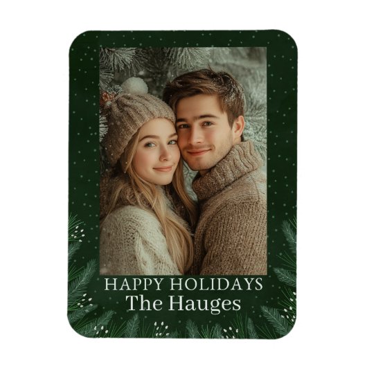 Groene dennenboom Happy Magneet (Verticaal)