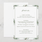 Groene Dennenboom Kerstvakantie Menu (Voorkant / Achterkant)