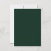 Groene Dennenkrans Trouw Mintgroene QR-code RSVP Kaartje (Achterkant)