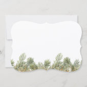 Groene dennentak baby shower kaart (Achterkant)