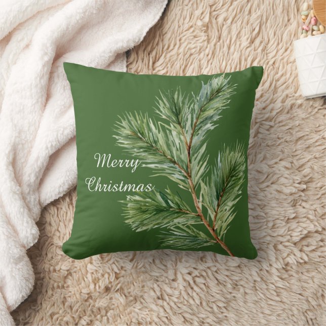 Groene Dennentak Kerstmis Kussen (Deken)