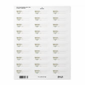 Groene Dennentak Ornamenten Kerst Etiket (Full Sheet)
