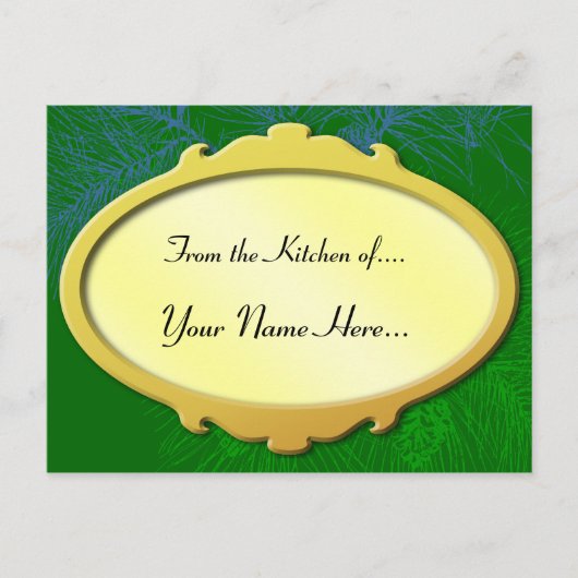 Groene dennenvakantie recept Kaart (Voorkant)