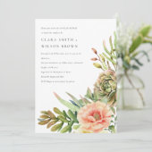 GROENE DESERT SUCCULENT CACTI FOLIAGE COUPLE SHOWE KAART (Staand voorkant)