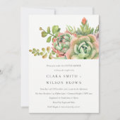 GROENE DESERT SUCCULENT CACTI FOLIAGE COUPLE SHOWE KAART (Voorkant)