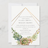 GROENE DESERT SUCCULENT CACTI FOLIAGE COUPLE SHOWE KAART (Voorkant)