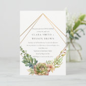 GROENE DESERT SUCCULENT CACTI FOLIAGE COUPLE SHOWE KAART (Staand voorkant)