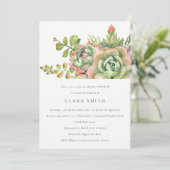 GROENE DESERT SUCCULENT CACTI FOLIAGE VRIJGEZELLEN KAART (Staand voorkant)