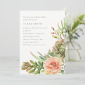 GROENE DESERT SUCCULENT CACTI FOLIAGE VRIJGEZELLEN KAART (Staand voorkant)