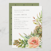 GROENE DESERT SUCCULENT CACTI FOLIAGE VRIJGEZELLEN KAART (Voorkant / Achterkant)